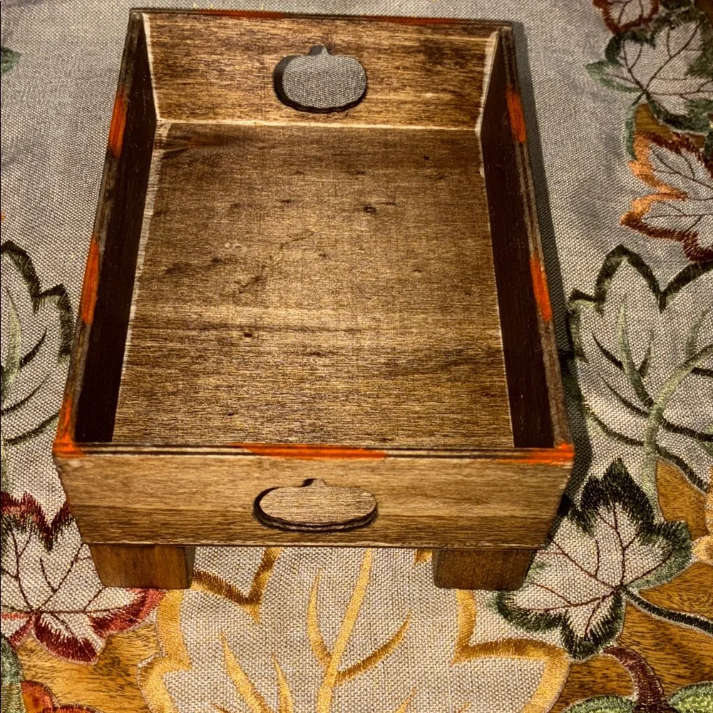 Rustic Wooden Pumpkin Tray